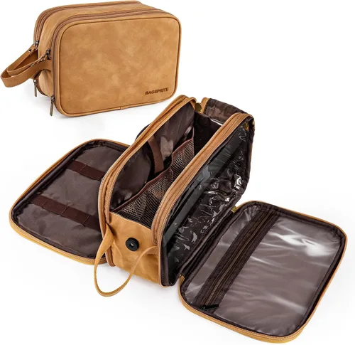 Miniatura 9 de BAGSPRITE Neceser para Hombres y Mujeres, Bolsa de Viaje con Gancho para Colgar, Bolsa de Cosméticos Resistente al Agua, Organizador de Kit de Negro