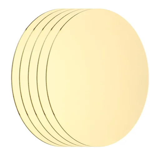 Miniatura 50 de MECCANIXITY 2 Piezas Placa Redonda de Latón, 150mm (5.91") de Diámetro Láminas de Cobre Puro, Lámina de Metal de Latón Cobre H62 de 0.5mm