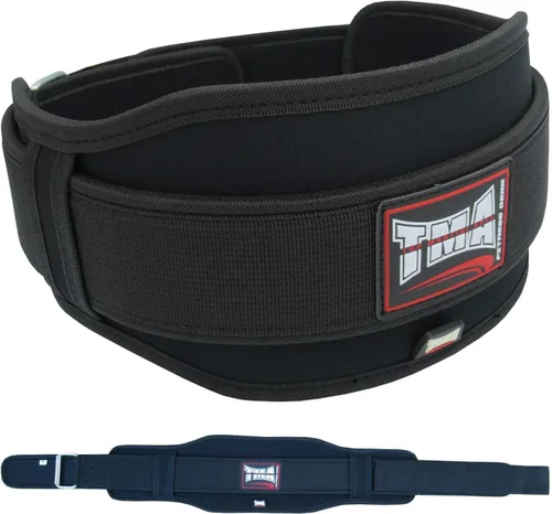 Miniatura 6 de TMA Cinturón de levantamiento de pesas FITNESS con doble soporte de espalda para entrenamiento de gimnasio, cinturones de 5 pulgadas de ancho
