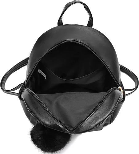 Miniatura 4 de Mini Backpack Purse for Girls Teens Women Purses PU Leather Pom Backpack Shoulder Bag with Charm Tassel