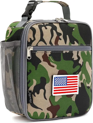 Miniatura 16 de FlowFly Lonchera para niños, bolsa suave aislada, mini hielera para el regreso a clases, kit de bolsa térmica para comidas, para niñas, niños, robot