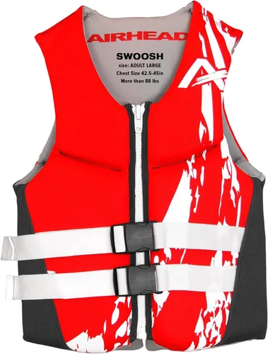 Miniatura 8 de Airhead Swoosh Kwik-Dry Neolite Life Jacket, US Coast Goard Approved Type III Life Jacket, Adult and Youth Sizes Rojo