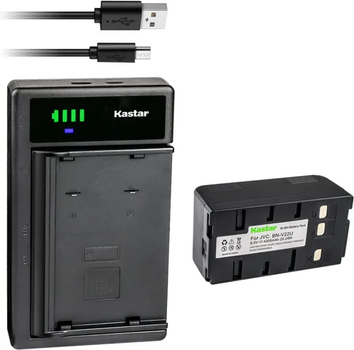 Kastar Paquete de 1 batería y cargador USB inteligente de repuesto para Panasonic NV-VX33EG NV-VX55EG PV-10 PV-10B PV-10PX PV-14 PV-17 PV-18 PV-19