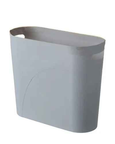 Miniatura 8 de Basurero pequeño para baño, 3 galones, plástico delgado, juego de 2, color negro