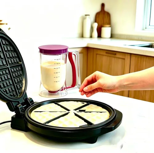 Miniatura 3 de BBSTARZ Separador de masa para magdalenas, crepes, galletas, pasteles, gofres y crema. Separador de masa y crema. Vaso medidor para horneado. rojo