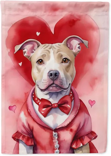 Miniatura 201 de Caroline's Treasures DAC5292CHF - Bandera de Border Collie My Valentine House para porche, grande, con manga para porche, para colgar en la pared