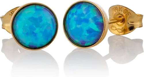 Miniatura 6 de Aretes de ópalo – Aretes de tuerca de 0.236 in – Aretes minimalistas de ópalo para mujer