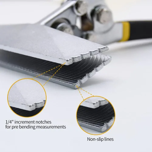 Miniatura 3 de Enrollador de mano, herramientas dobladoras de chapa de mandíbula recta de 6 pulgadas, alicates de costura de borde con mango ergonómico