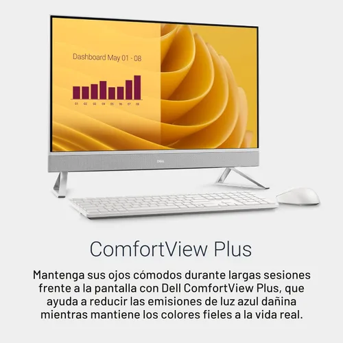 Miniatura 5 de Dell 27 Computadora de escritorio todo en uno ec27250-Pantalla FHD de 27 pulgadas (1920 x 1080), Procesador Intel Core 5 120U, Gráficos Intel, RAM