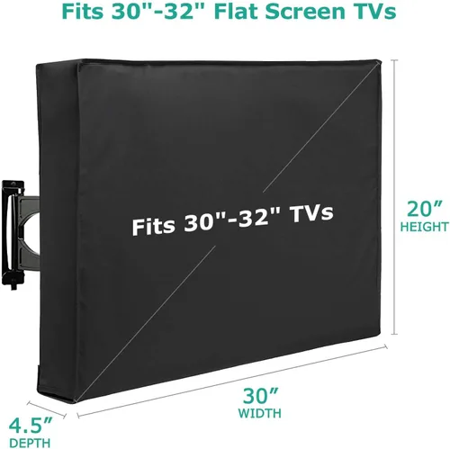 Miniatura 2 de SunPatio Funda de TV para exteriores de 30 a 32 pulgadas, resistente a la intemperie, tamaño de la funda 30 pulgadas de ancho x 20 pulgadas de alto