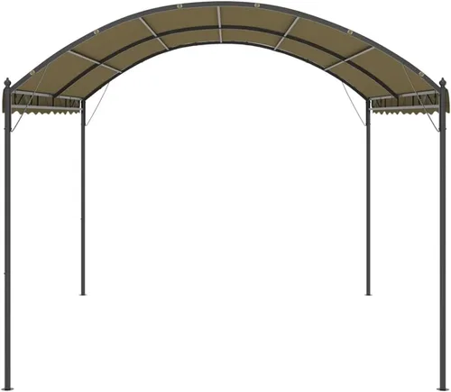 Miniatura 2 de Gazebo de 10 x 12, cenador para exteriores, kiosco de 13.1 x 9.8 x 8.5 pies, color gris pardo, 0.6 oz/ft² adecuado para exteriores, jardín, camping
