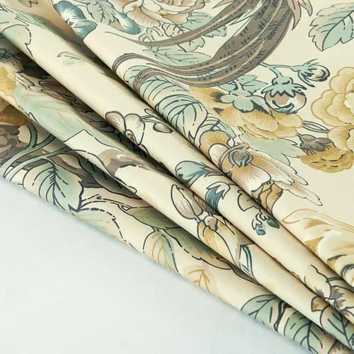 Miniatura 6 de Eikei Chinoiserie - Juego de funda de edredón elegante con diseño floral de pavo real, jardín del paraíso botánico, ramas de pájaros y árboles