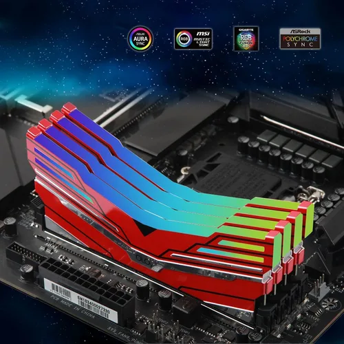 Miniatura 7 de OLOy DDR4 RAM 16 GB (2 x 8 GB) Red Warhawk Aura Sync RGB 2666 MHz CL19 1.2V 288-Pin Desktop UDIMM (MD4U0826191BC0DA)