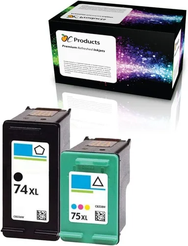 Repuesto de cartucho de tinta HP 74XL 75XL para HP Officejet J6480 Photosmart C4400 C4380 C4500 Deskjet D4260 (1 negro 1 color)