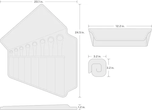 Miniatura 5 de TEKTON WBE23508 - Juego de llaves de caja de extremo con desvío de 45 grados, 8 piezas (1/4-1-1/4 pulgadas) con bolsa