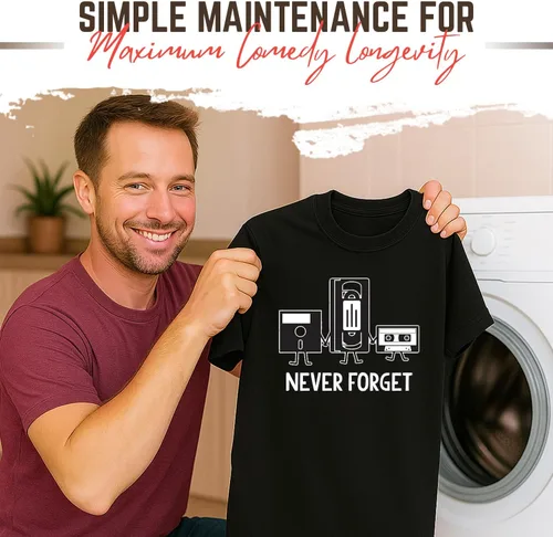 Miniatura 6 de Never Forget Mens Cassette Tape VHS Music Old School Retro Funny T Shirt