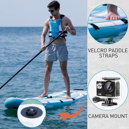 Miniatura 3 de UPWELL Tabla de remo de pie de 10 pies 6 pulgadas / 11 pies para jóvenes y adultos, tabla de remo inflable con diseño estable, accesorios de SUP