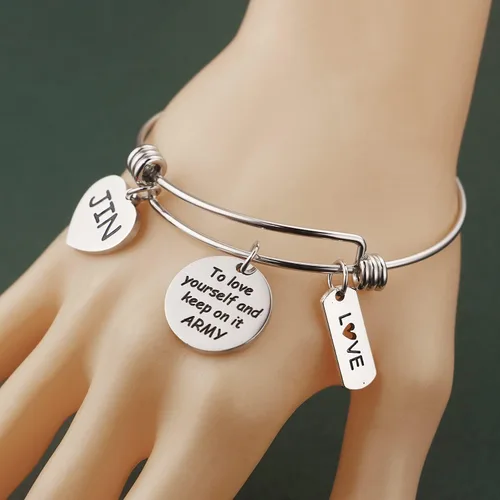Miniatura 2 de Bangtan - Pulsera de regalo para niños Kpop Bangtan, pulsera de amor a ti mismo, pulsera de Bangtan para niños, regalo de grupo Kpop para fanáticos