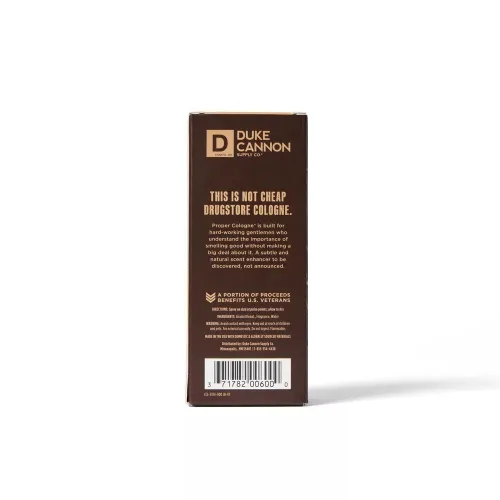 Miniatura 8 de Duke Cannon Proper Cologne Palomino Eau de Parfum para hombre Caoba y vainilla Aroma natural sutil y duradero 1.7 onzas líquidas