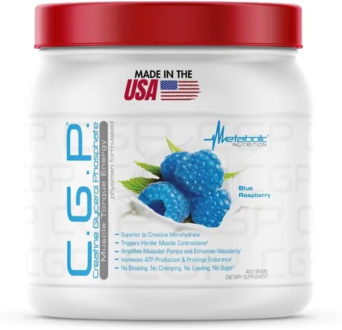 Metabolic Nutrition CGP - Polvo de monohidrato de creatina 100% micronizada con fosfato de glicerol, ALA y electrolitos, suplemento de entrenamiento