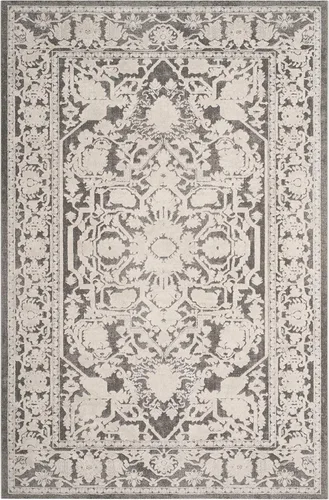 Miniatura 12 de Safavieh Reflection Collection RFT665C - Alfombra de 8 x 10 pies, gris claro y crema, bohemio, desgastado, no se desprende, de fácil cuidado