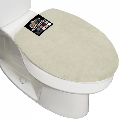 Miniatura 41 de GORILLA GRIP Funda gruesa de espuma viscoelástica para tapa y asiento de inodoro de baño, parte superior de terciopelo suave, lavable a máquina, Azul