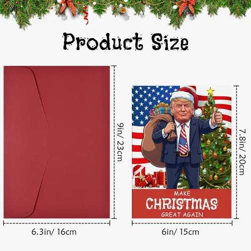Miniatura 2 de ERKOON Divertida tarjeta de Navidad, tarjeta de felicitación de Navidad humorística de Donald para hombres y mujeres, tarjetas de regalo