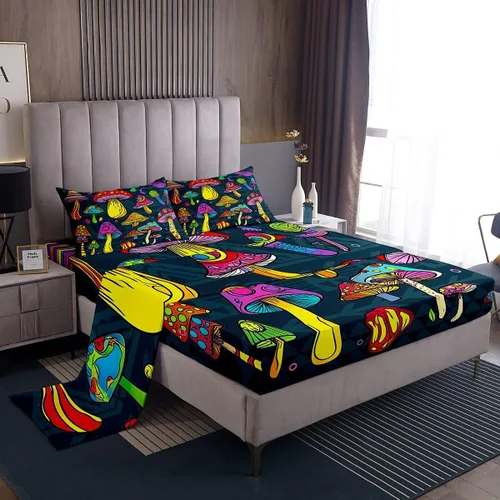 Miniatura 15 de Feelyou Juego de sábanas para niños con diseño de aguacate, ropa de cama bonita con frutas para niños y niñas, 1 sábana encimera y 1 sábana bajera