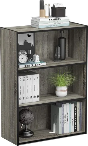 Miniatura 13 de Furinno Pasir - Estantería abierta de 3 niveles, color nogal (Columbia Walnut)