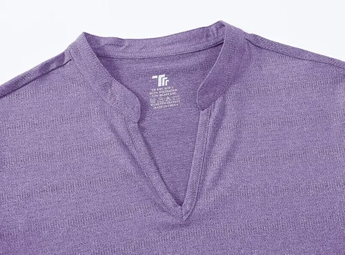 Miniatura 4 de BASUDAM Polo de golf para mujer, cuello en V, manga corta, sin cuello, camisetas de tenis para correr, secado rápido