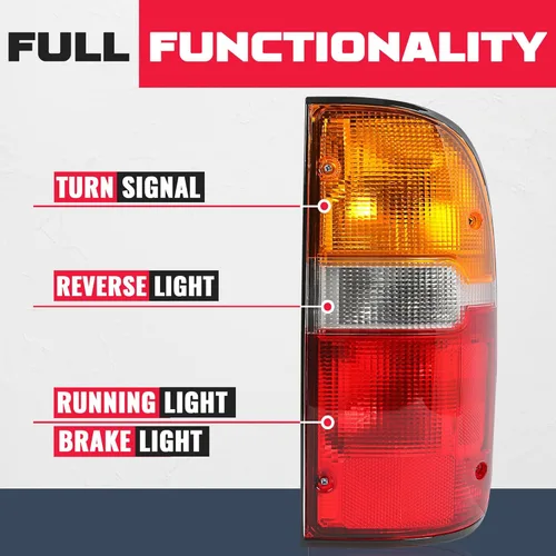 Miniatura 3 de ECOTRIC lámpara de luz trasera con bombilla(s) compatible con camioneta Toyota Tacoma 1995-2000 reemplaza TO2801116 8155004030 luz trasera trasera