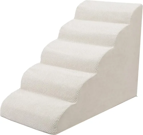 Miniatura 26 de Escaleras para perros pequeños, rampa de espuma de alta densidad para perros, escalones extra anchos antideslizantes para camas altas o sofá