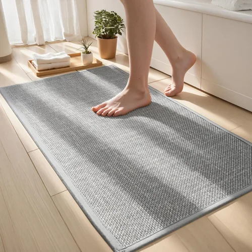 Miniatura 31 de Alfombra de Baño Fina Antideslizante con Respaldo de Goma de Secado Rápido Súper Absorbente Alfombras de Baño que Caben Debajo de la Puerta