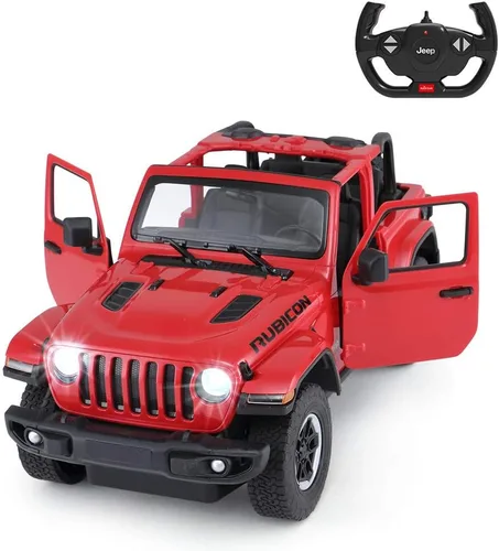 RASTAR Coche de Control Remoto Todo Terreno, 1:14 Jeep Wrangler JL RC Vehículo de Carrera Todo Terreno, Vehículo de Juguete para Niños y Adultos,
