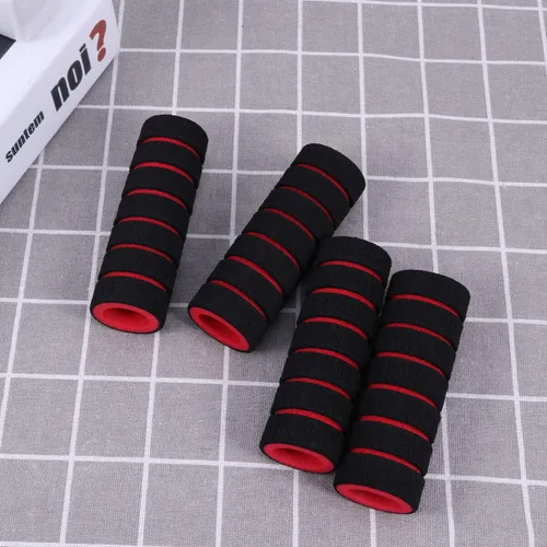 Miniatura 3 de BESPORTBLE Empuñaduras de bicicleta 2 pares para cubierta roja, repuesto de bicicleta de carreras, sin barra, manillar de motocicleta de montaña