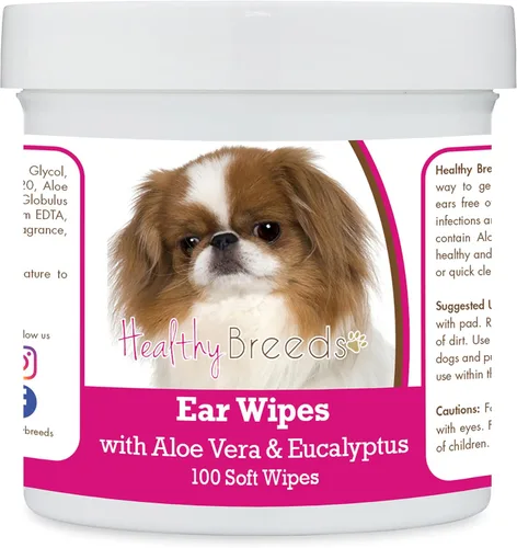 Miniatura 198 de Healthy Breeds Pastor alemán, silla de montar, toallitas de limpieza de oídos con aloe y eucalipto para perros, 100