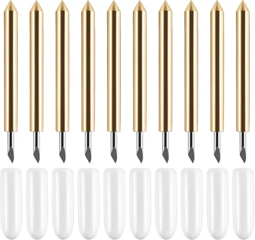10 cuchillas de corte de punta fina de alta calidad compatibles con Maker/Maker 3/Explore Air/Air 2/Explore Air 3, cuchillas de repuesto para vinilo