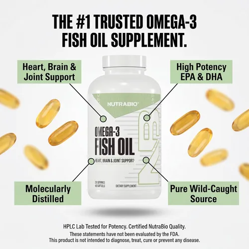 Miniatura 4 de NutraBio Suplementos de aceite de pescado Omega 3, 2,000 mg, 400 cápsulas blandas - Suplemento de ácidos grasos EPA DHA Omega 3 para ayudar a