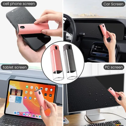 Miniatura 2 de CUIUD Kit de limpiador de pantalla de 4 piezas, limpiador de pantalla dos en uno en espray y toallita, botella de spray limpiador de niebla de 4