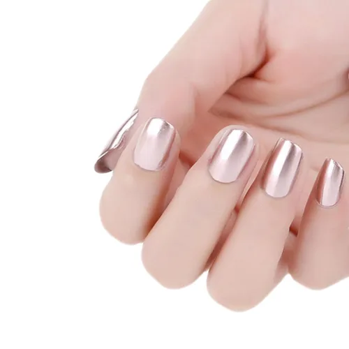 Miniatura 59 de Esmalte de uñas plateado, efecto espejo metálico, decoración de uñas metálica de larga duración no desprendible, esmalte de uñas brillante para 12#
