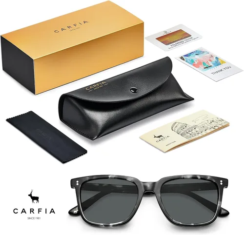 Miniatura 38 de Carfia Chic - Lentes de sol polarizados para mujer, protección UV400, marco de acetato pulido a mano