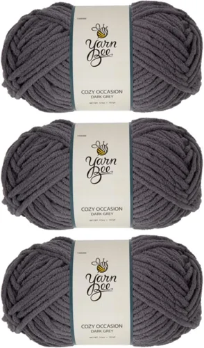 Miniatura 9 de Hilo Yarn Bee súper voluminoso para crochet y tejer – Rollo suave – 92,4 metros de hilo 100% poliéster para crochet, mantas, sombreros y más