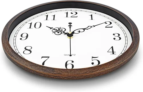 Miniatura 5 de Bernhard Products Reloj de pared de 30 cm, silencioso, sin tictac, movimiento de cuarzo de calidad, funciona con pilas, redondo, fácil de leer