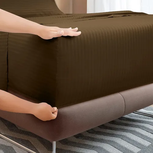Miniatura 122 de ROYALE LINENS Juego de sábanas Cal King de 4 piezas, ropa de cama de microfibra suave cepillada de 1800 hilos, 1 sábana bajera, 1 sábana encimera, 2
