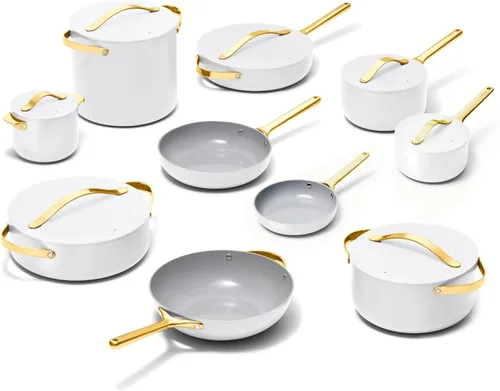 Miniatura 31 de Caraway Juego de utensilios de cocina de cerámica antiadherente (12 piezas) ollas, sartenes, tapas y almacenamiento de cocina, sin PFAS ni PFOA