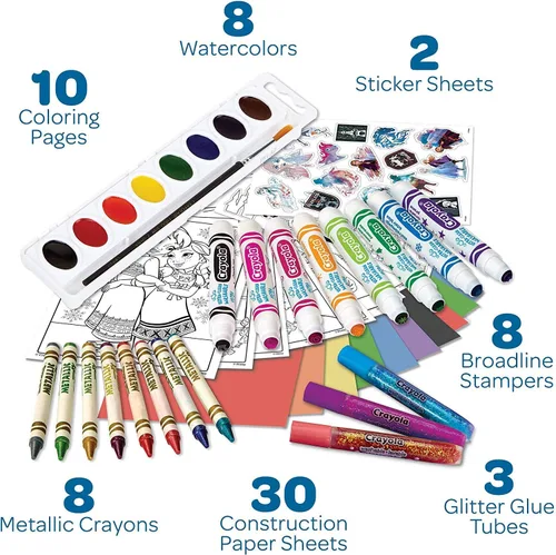 Miniatura 2 de Crayola Frozen 2 - Estuche para colorear arte, manualidades, regalo para niños, edades de 5, 6, 7, 8, el embalaje puede variar