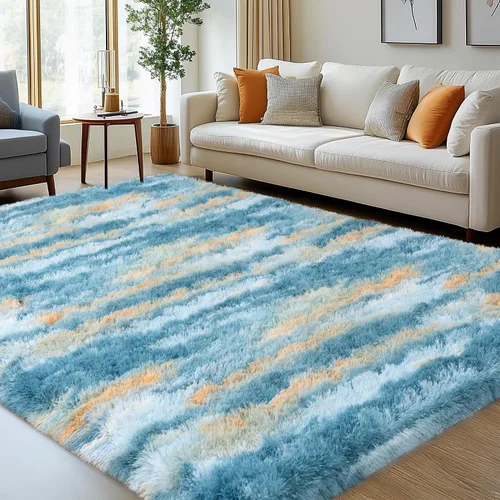 Miniatura 33 de Alfombra pequeña rosa para dormitorio, alfombras de área esponjosas peludas de 2x3 pies para habitación de niñas y niños, alfombra suave