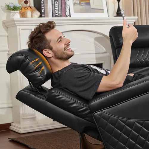Miniatura 5 de MCombo Sofá Loveseat Eléctrico de 3 Asientos de 76.7'' para Adultos, Asiento de Cine en Casa con Reposacabezas Eléctrico, Certificado FSC, Puertos
