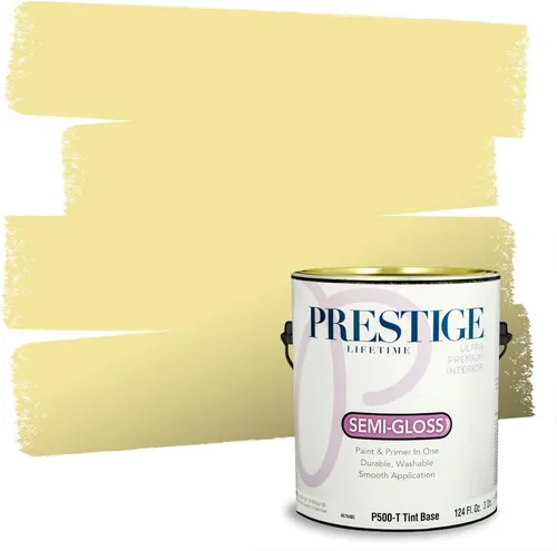Miniatura 189 de PRESTIGE Pinturas Pintura Exterior e Imprimación En Uno, 1 Galón, Satinado, Pareja Comparable de Benjamin Moore* Amarillo* 320BM-PCM