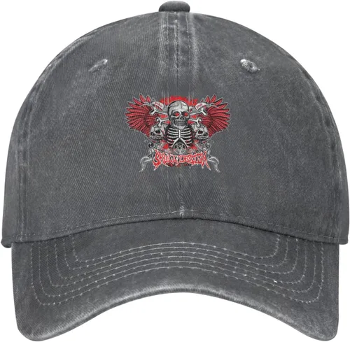Miniatura 2 de Cowboy Hat Trendy Hats for Man and Women Djustable Four Season Outdoor Baseball Cap of Hell Skull with Angel Deep Heather
